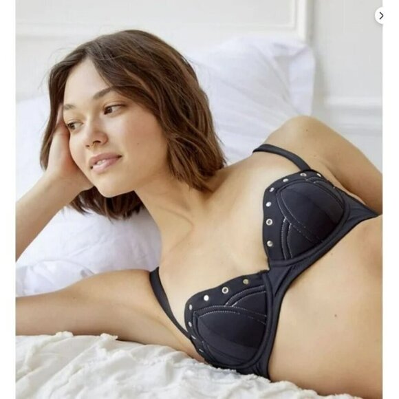 Thistle and‎ Spire Carina Seamed Lined Studded Underwire Bra 34D NWT - Picture 3 of 6